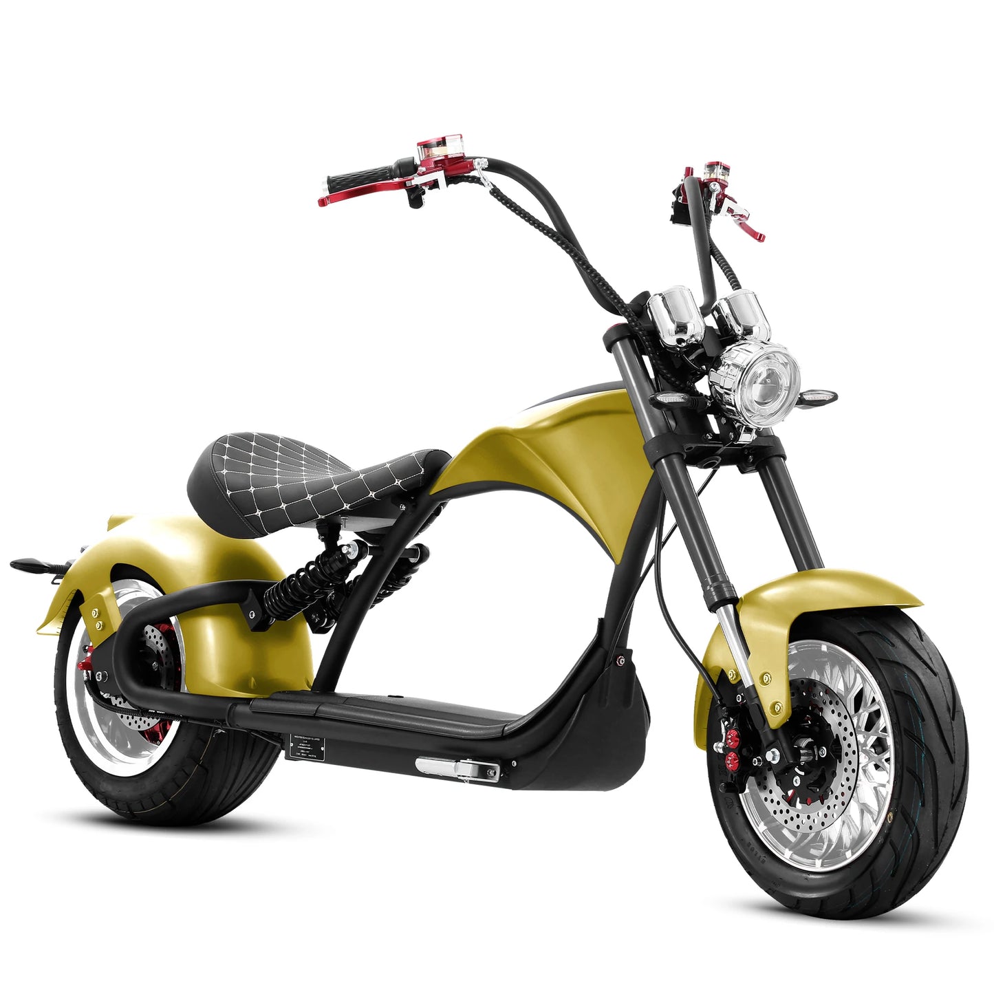 M1P Fat Tire Electric Citycoco Scooter - Yellow